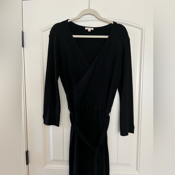 Black Ribbed Maxi Dress - Picture 3 of 5